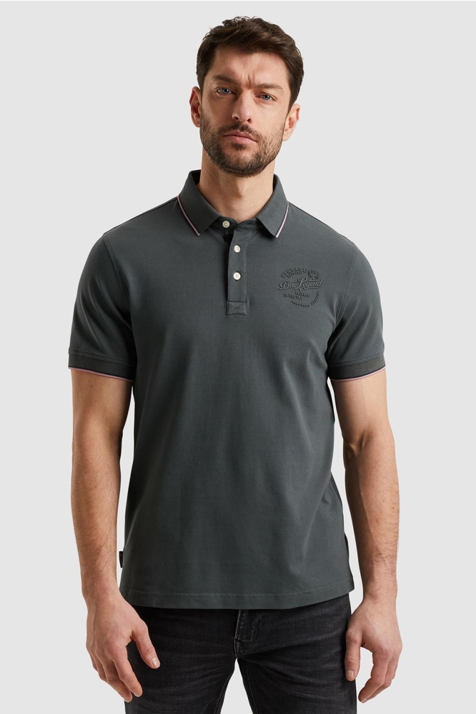 POLOSHIRT IN PIQUE PPSS2504867 9076 DARK SLATE